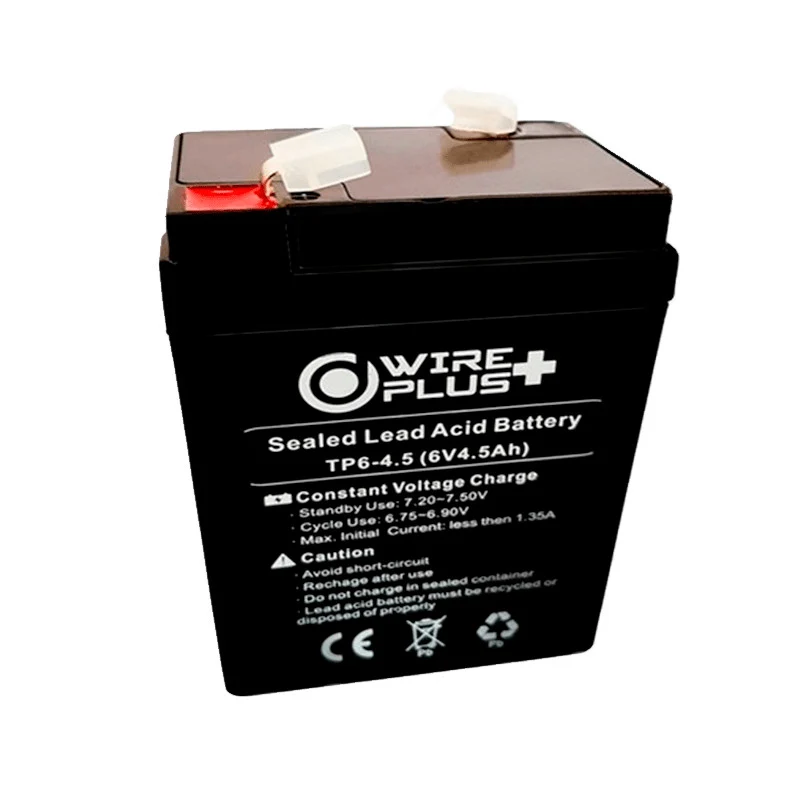 Baterí Wireplus 6V 4.5A - Energí Confiable y Versátil con Garantí