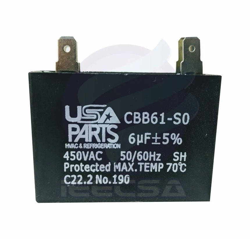 CAPACITOR 6.0MFD 450V CUADRADO PARA MOTOR LINK PARTS | Recargables 1000 Veces |