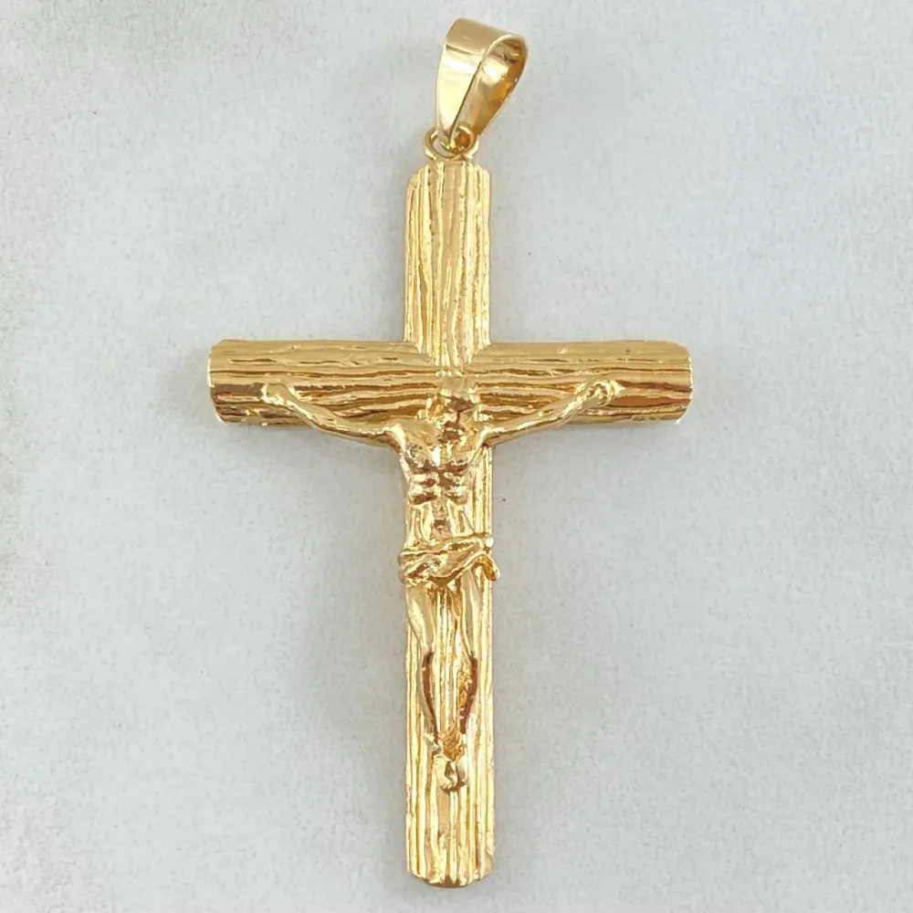 Dije Cruz Cristo 6.4gr / 5.2cm / Oro 18K © con Estuche de Almacenamiento