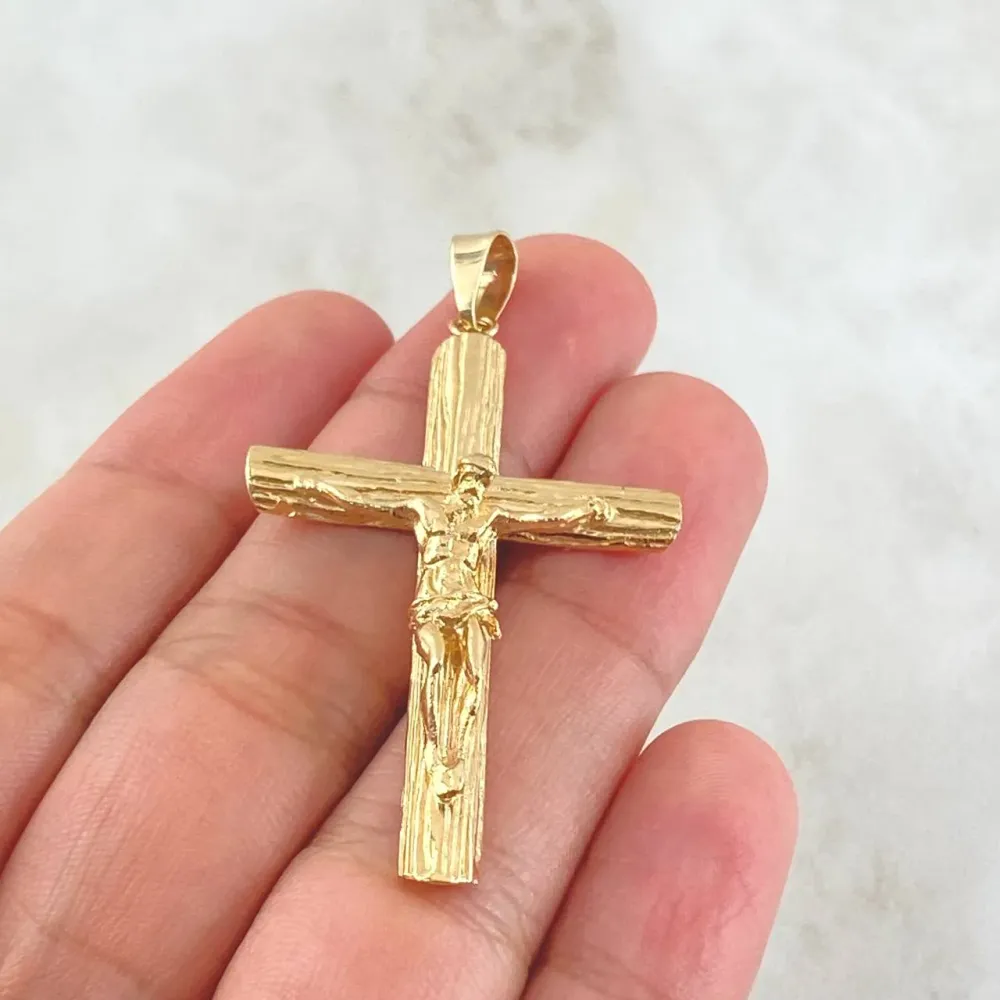Dije Cruz Cristo 6.4gr / 5.2cm / Oro 18K © con Estuche de Almacenamiento