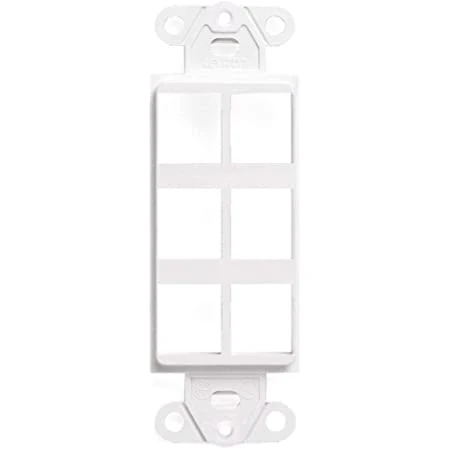 Inserto decora multimedia de 6 puertos, blanco - Leviton de Baja Autodescarga