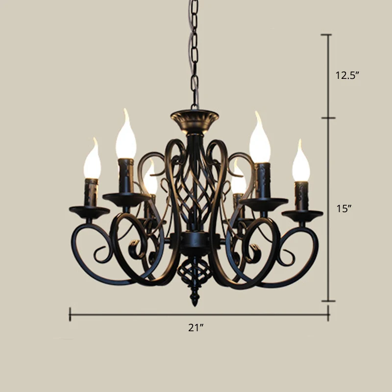 Lampada da soffitto 6/8 lampadine con braccio girevole metallo, lampadario tradizionale per sala da pranzo, lampada sospen...