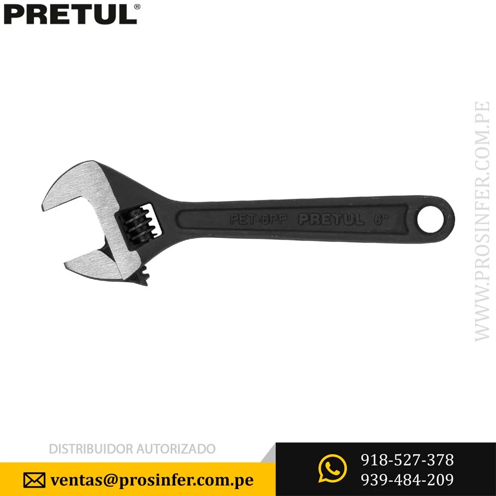 LLAVE FRANCESA 6" "PRETUL" de Baja Autodescarga