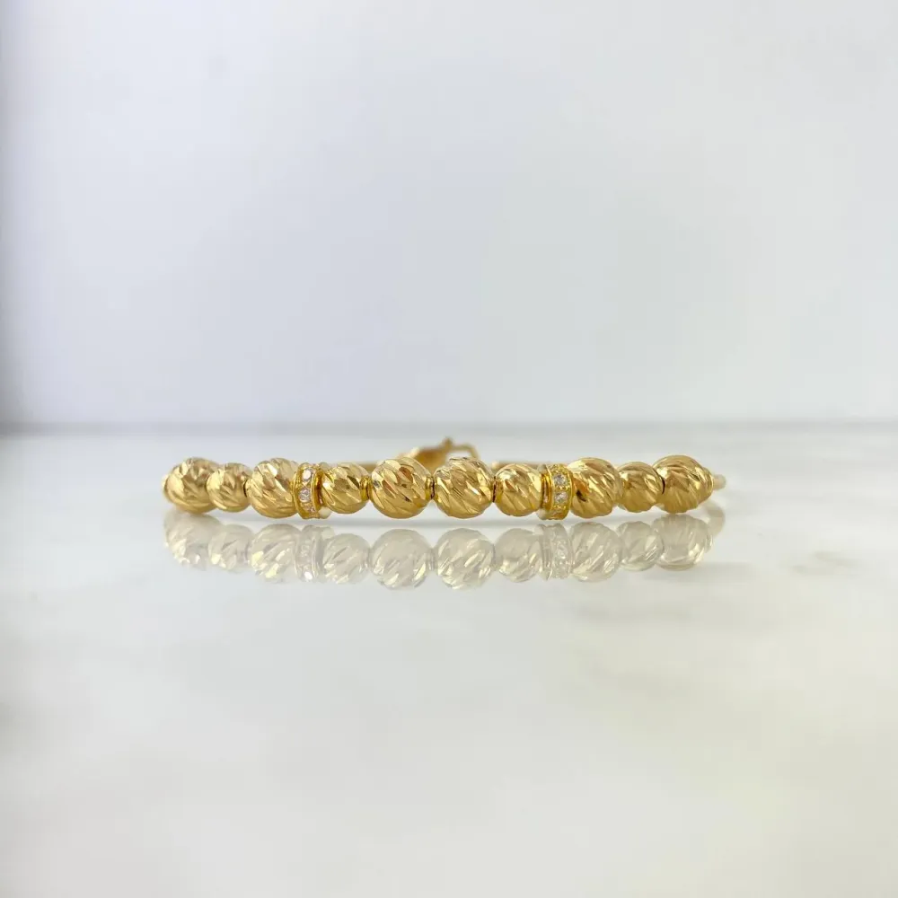 Pack de Pilas Pulso Aro Militar 6.1gr / 18cm / 5-6mm Circones Blancos Oro Amarillo *