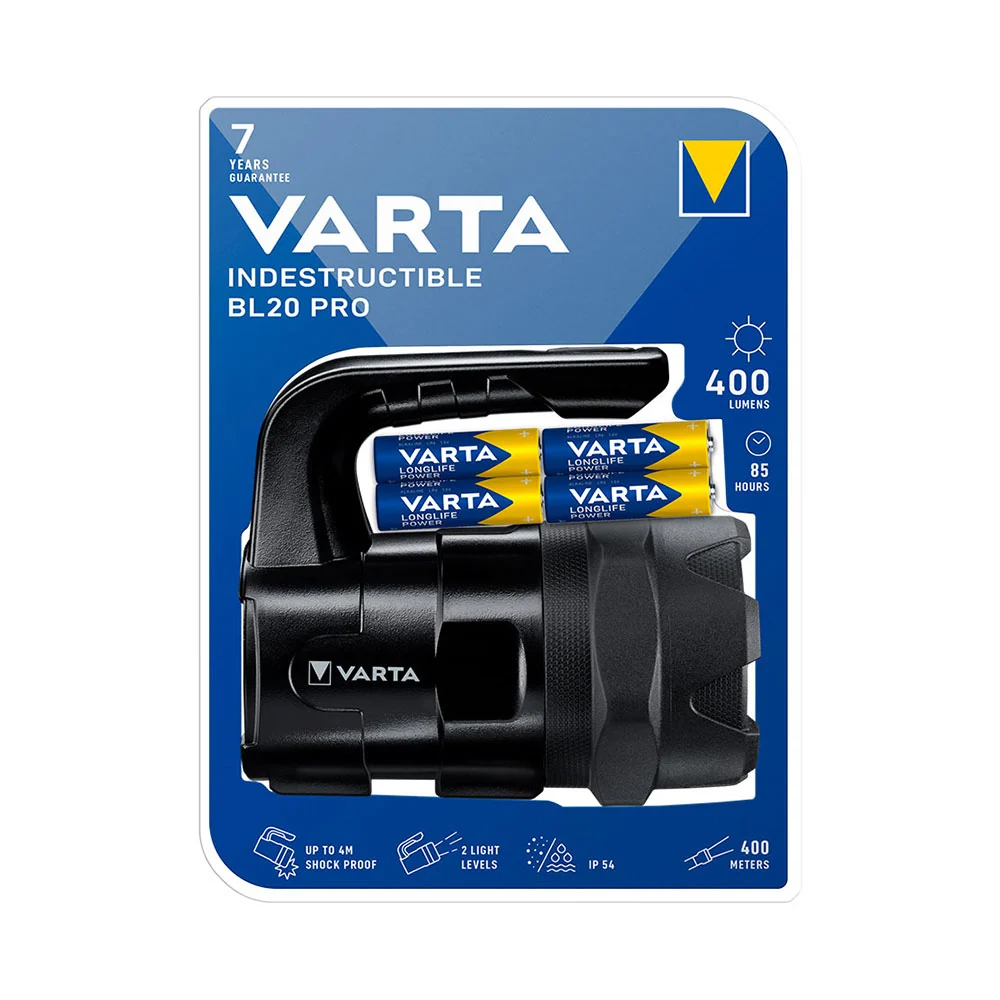 Pilas de Litio Linterna Varta indestructible BL20 6W