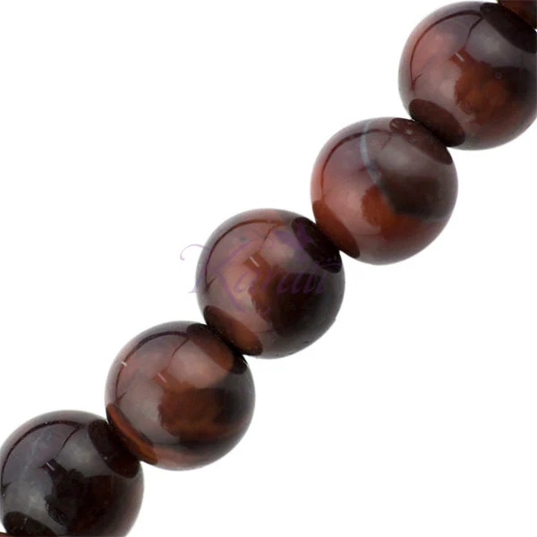 Pilas de Litio Ojo de Tigre Esfera 6.5mm Rojo Resplandeciente