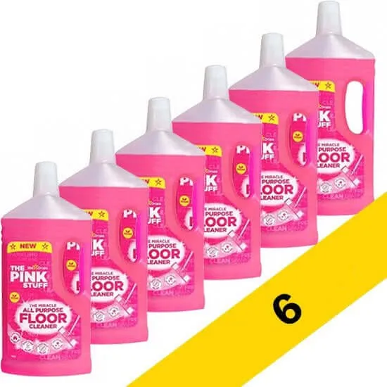 Pilas de Litio Rosa Stuff Limpiador de suelos 1 litro - pack de 6