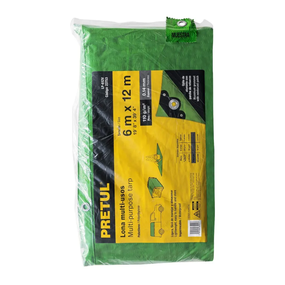 Pilas de Reloj Lona 6 x 12 m, verde, Pretul