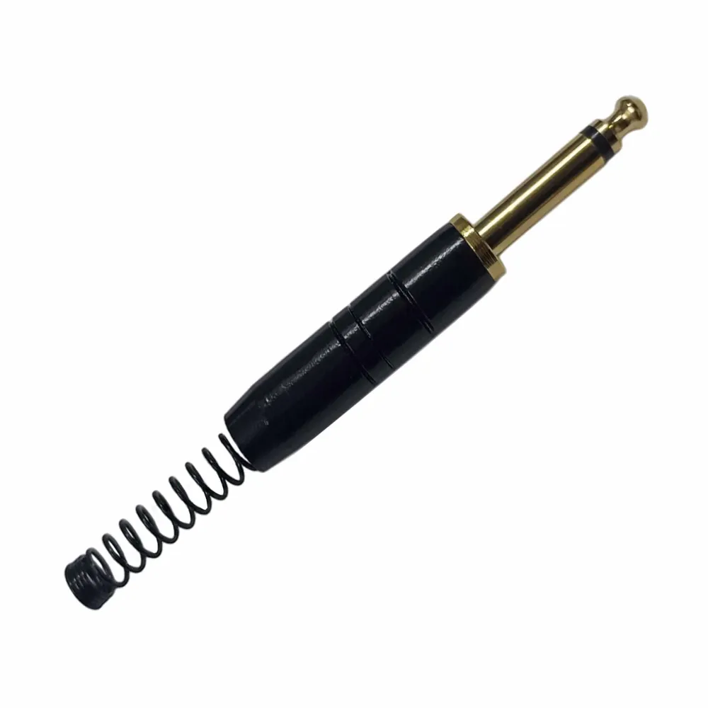 Plug 6.3mm Mono Negro Con Resorte RADOX 705-925