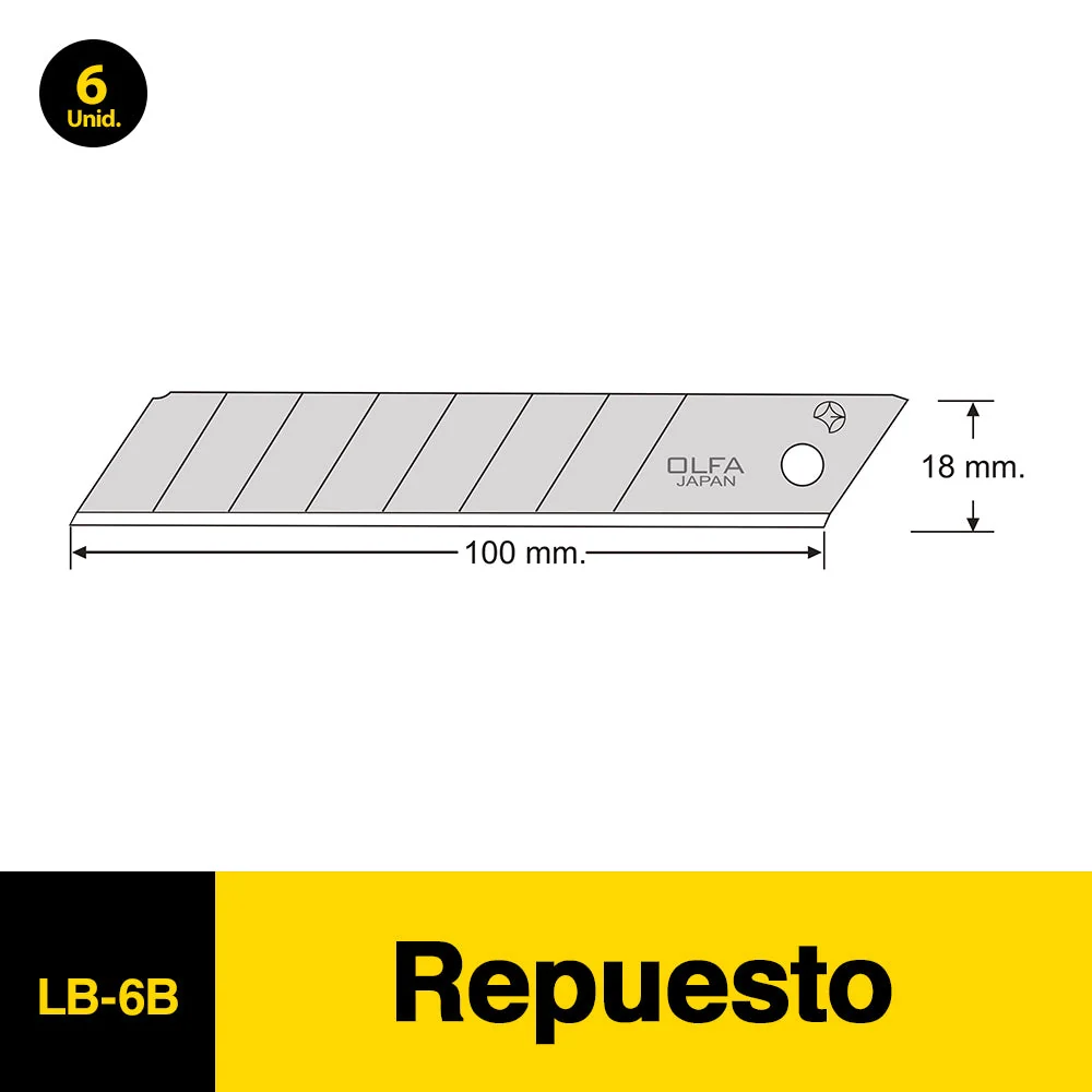 Repuesto Cuchillo Voluminoso Lb6B 6 Un