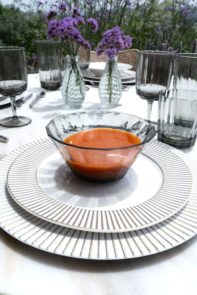 Set di 6 Ciotole Acrilico Grigio
