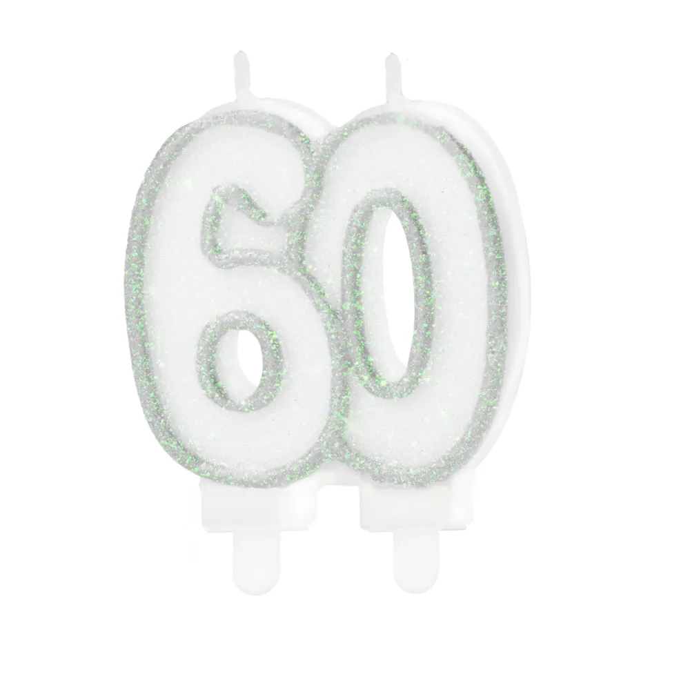 Vela numero 60 plata