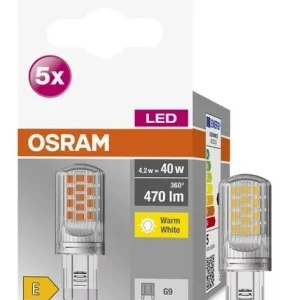 758087 5u LAMPARA LED G9 4,2W 2700K BASE OSRAM