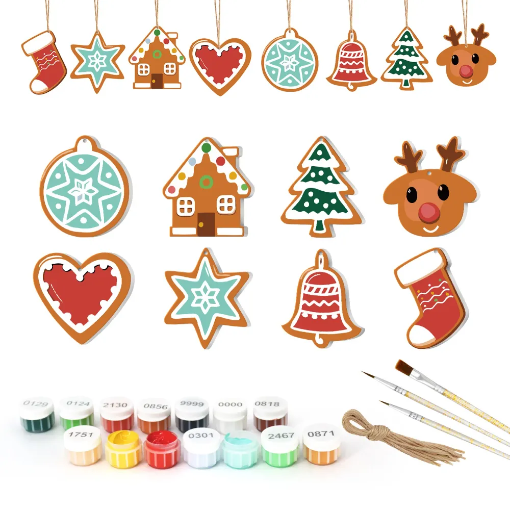 Adornos navideños - Pack 9 con Estuche de Almacenamiento