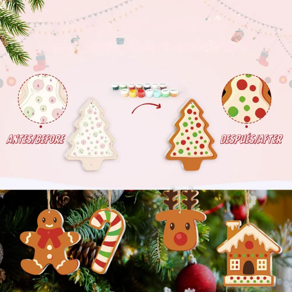 Adornos navideños - Pack 9 con Estuche de Almacenamiento