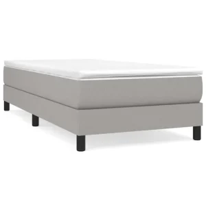Baterías Recargables Cama individual - Cama simple - Estructura de cama sin colchón tela gris nítido 90x190 cm
