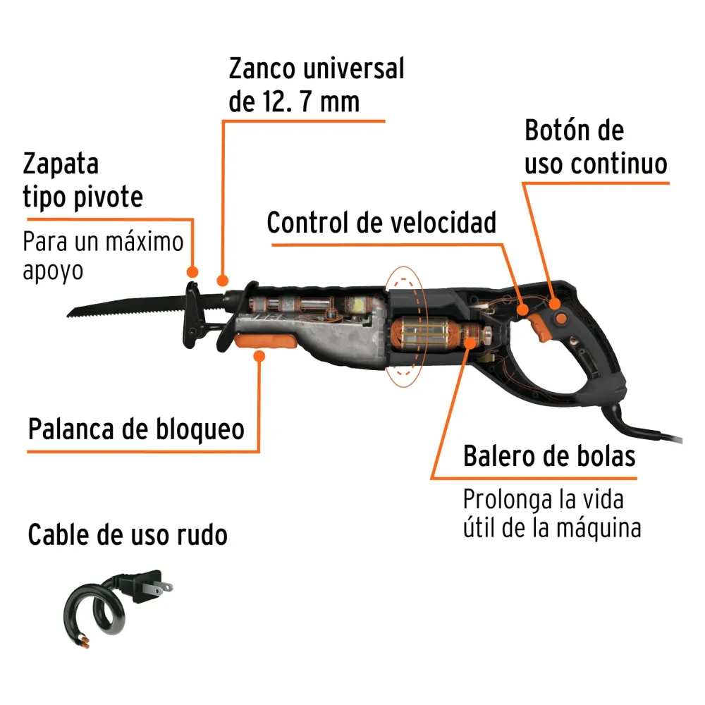 Baterías Recargables Sierra sable industrial 900 W