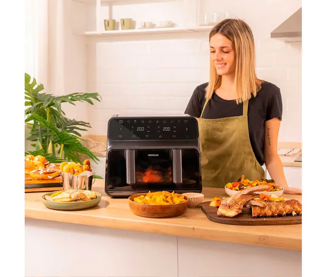 Cargador Inteligente Cecotec Freidora sin Aceite Con pantalla de 9 Litros Cecofry Advance 9000 Window