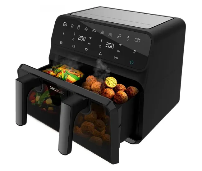 Cargador Inteligente Cecotec Freidora sin Aceite Con pantalla de 9 Litros Cecofry Advance 9000 Window