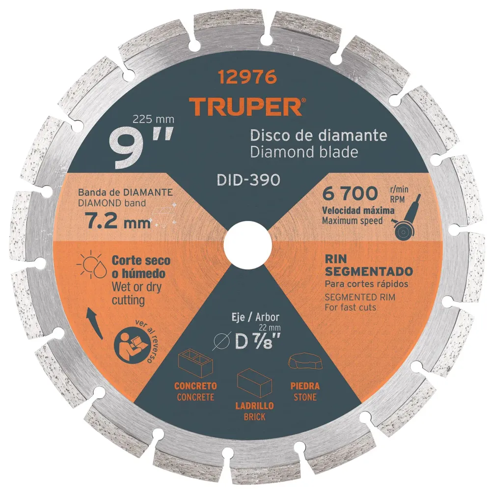 Cargador Inteligente Disco de diamante rin segmentado 9"did-390 truper