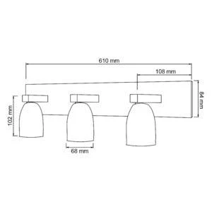 Lampara interior melsi 3 luces g9x3 9w | Recargables 1000 Veces |