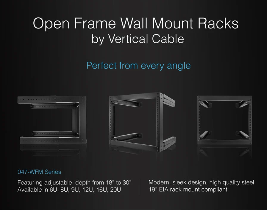 Open Fixed Modificable Wall Mount 9U