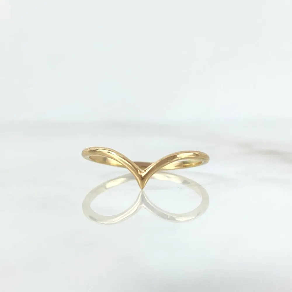 Pack de Pilas Anillo Tiara en V 0.9gr / T6 / Liso Oro Amarillo 18K