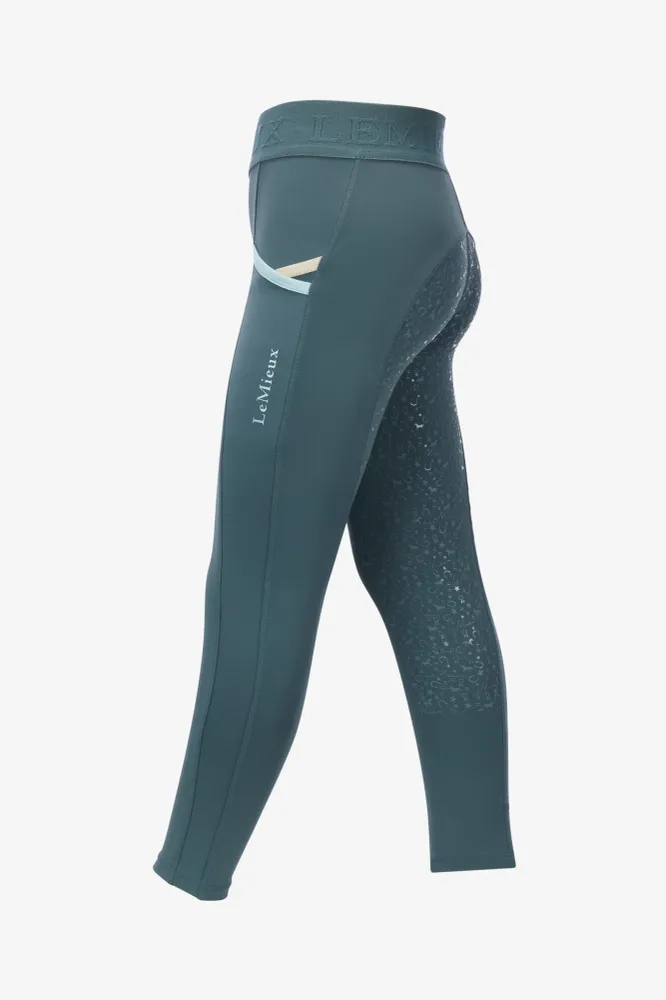 Pack de Pilas Compacto Pull On pantalones de equitación Petrol Blue 9-10 roky