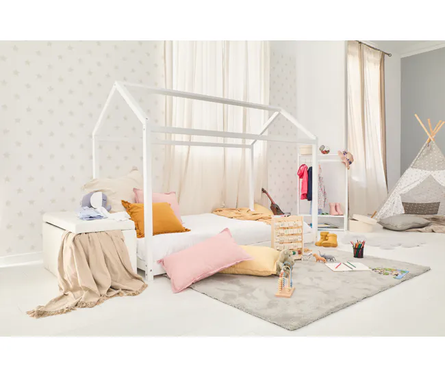 Pack de Pilas Estructura de cama casita PRÁCTICO 90X190