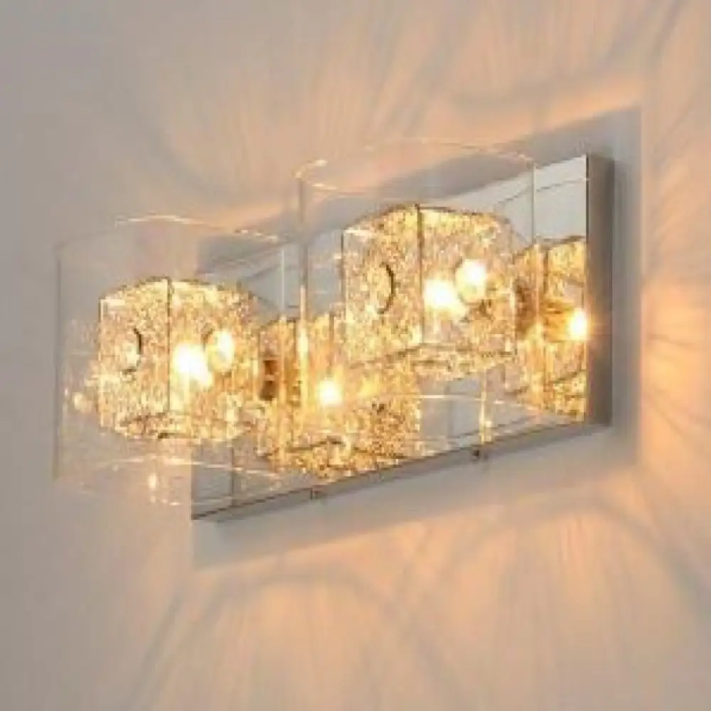 Pared cristal acbado cromo base g9 2 x 40 w serie agata
