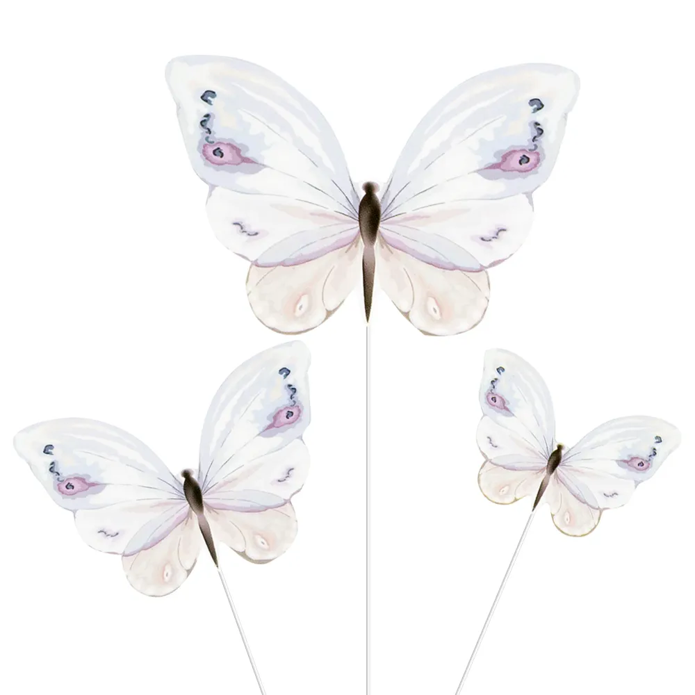 Pilas de Litio Adornos para tarta de mariposa 9 uds.