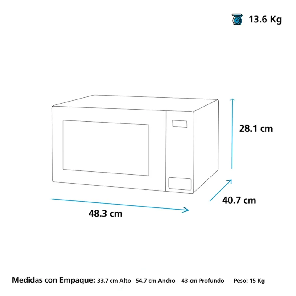 Pilas de Litio Microondas 0.9 Cuft Espejo GE Profile - MGE09SEJ