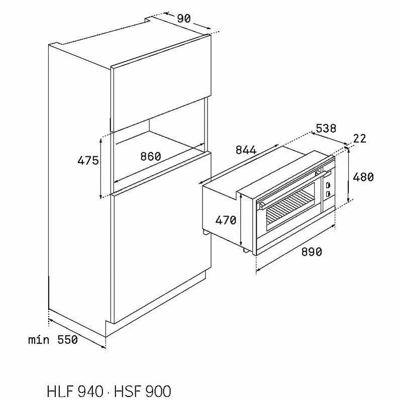Pilas de Reloj Horno Teka HSF 900 Inox