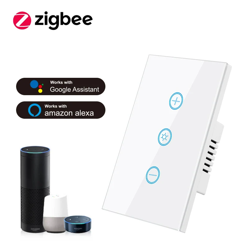 Zigbee Con app Dimmer Switch US Standard Works Alexa Google Home Tuya Smart Life