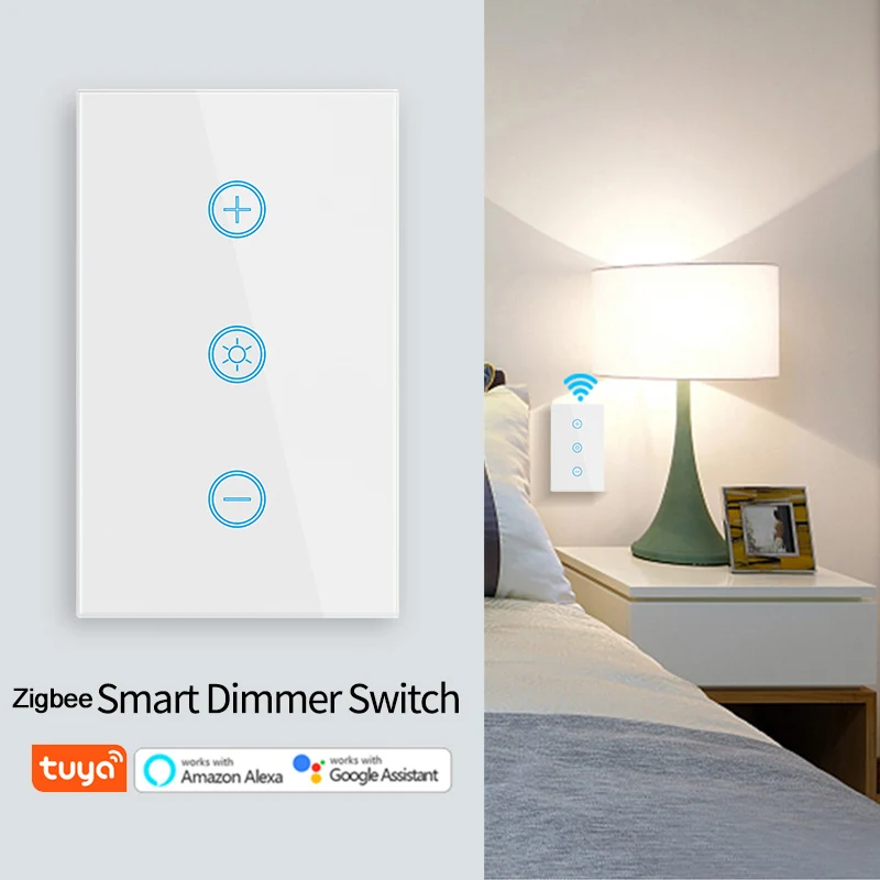 Zigbee Con app Dimmer Switch US Standard Works Alexa Google Home Tuya Smart Life