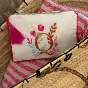 Trousse De Toilette Avec Initiale Q Et Fleurs Brodées para Lavadora de Alta Eficiencia