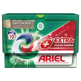 ARIEL EXTRA LIMPIO CÁPSULAS DE LAVADO 10 CÁPSULAS