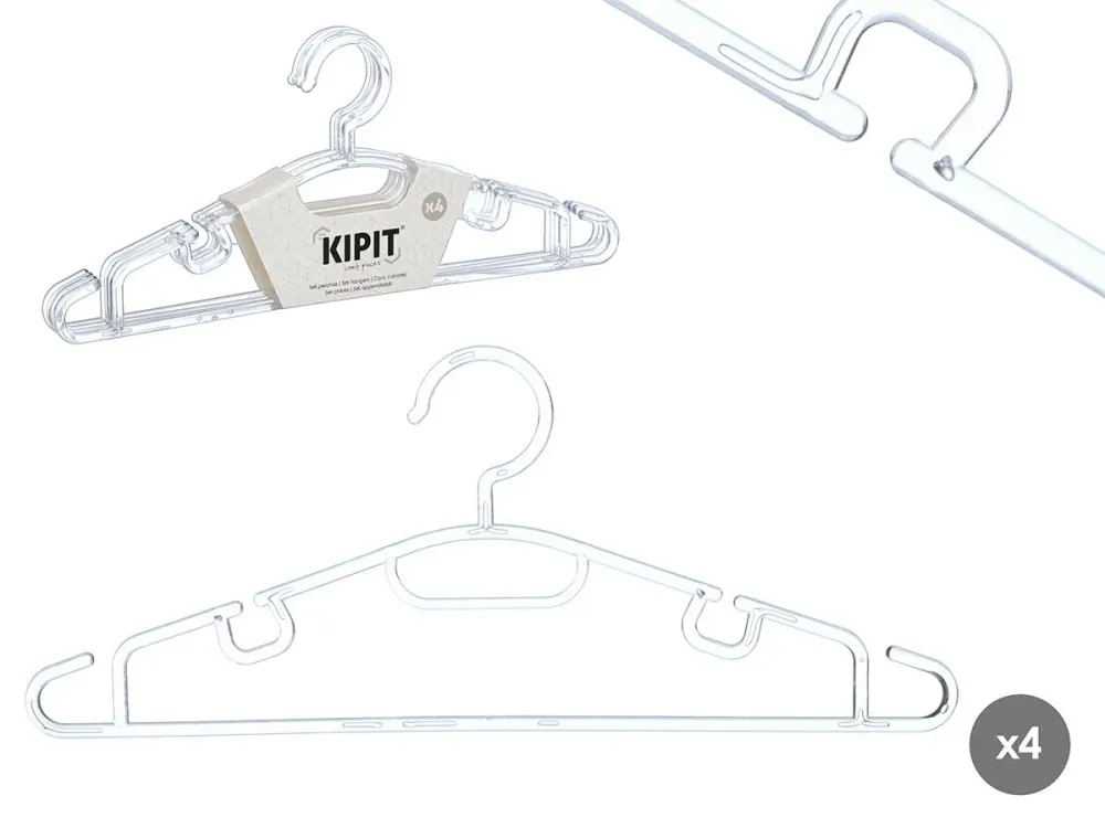 SET 4 PERCHAS TRANSPARENTE ARTEREGAL