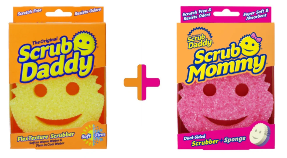 Pack Esponjas Scrub Mommy y Daddy Caso