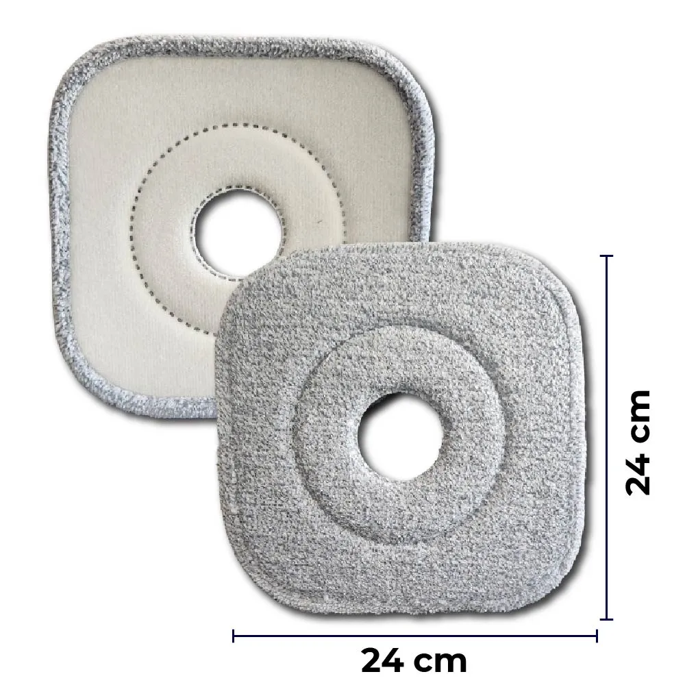 Juego de 3 Piezas de repuestos de fregona Microfibra para trapeador Giratorio Cuadrado CHIC-FANTASY