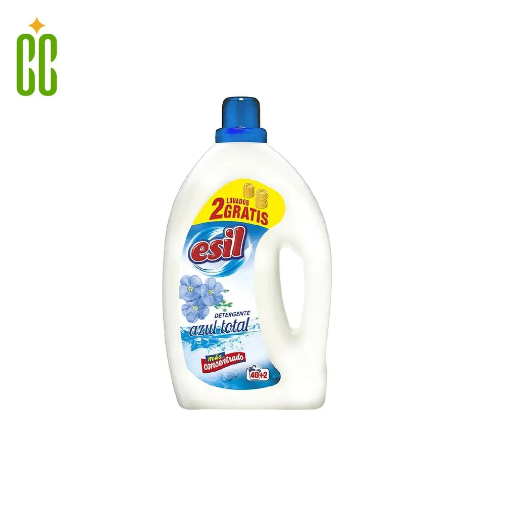 Esil - Detergente Liquido Azul Total, Maximum Blancura, 40 Lavados, 3L Cosmo Cosmetics