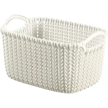 Cesta rectangular talla XS blanca Curver