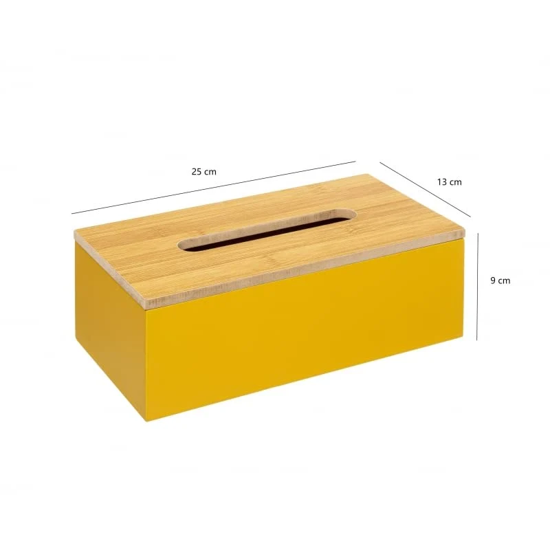 Caja Pañuelos Papel Rectangular para Multifunción la Oficina o casa baño Amarillo damdamgo