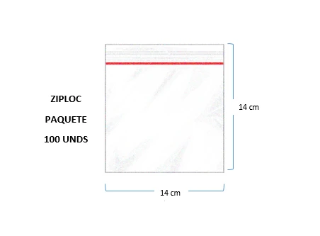 Bolsa Ziploc 14 x 14 Generico