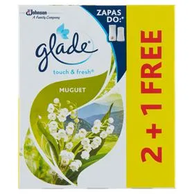 GLADE BRISE ONE TOUCH MINI SPRAY LIRIO DE LOS VALLES AMBIENTADOR 3 X 10 ML