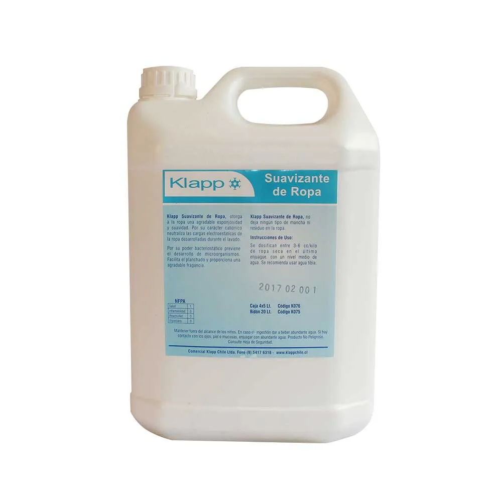 Suavizante Ropa Bidón 5 Lts KLAPP