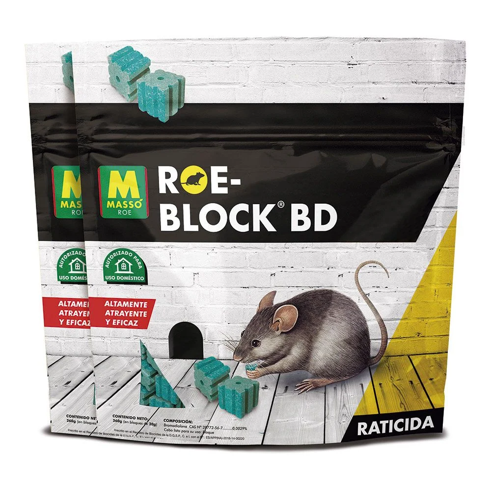 RATICIDA ROE-BLOCK 260 g + 260 g MASSÓ