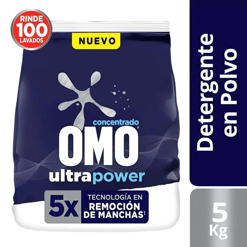 Detergente Polvo Matic Multiacción Bolsa 5 Kg OMO