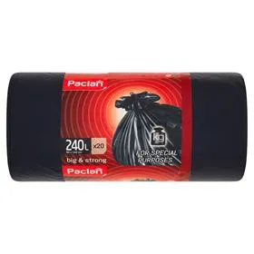PACLAN BIG & STRONG BOLSAS DE BASURA 240 L 20 UNIDADES