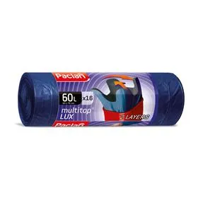 PACLAN MULTITOP LUX BOLSAS DE BASURA 60 L 16 UD